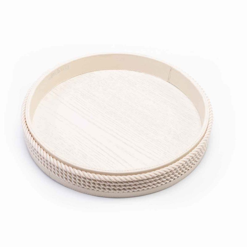 " Marricreo" plateau rond beige/beige