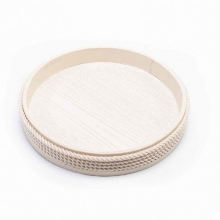 " Marricreo" plateau rond beige/beige