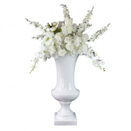 Vase Events "Chloé" blanc H90cm (vente ou location)