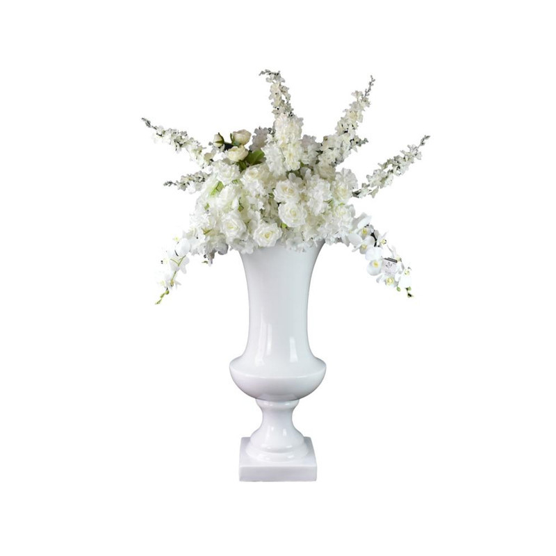 Vase Events "Chloé" blanc H90cm (vente ou location)