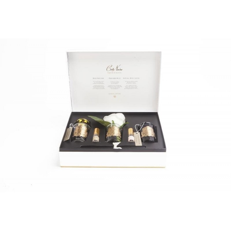 "Côte Noire" Coffret cadeau blanc/Or