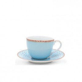 "Pip Studio" 6 tasses à café "Collection Floral" bleu