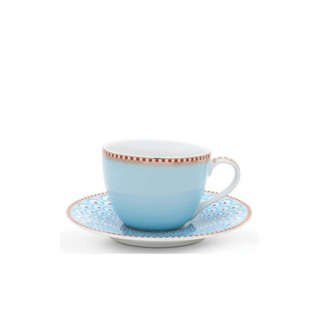"Pip Studio" 6 tasses à café "Collection Floral" bleu