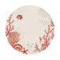 "Easy life" 6 assiette plate 27cm "Corail reef"