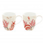 "Easy life" lot de 2 mugs "Corail reef"