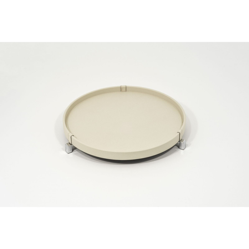 "Pinetti" Plateau rond "Rialto" 45 cm blanc