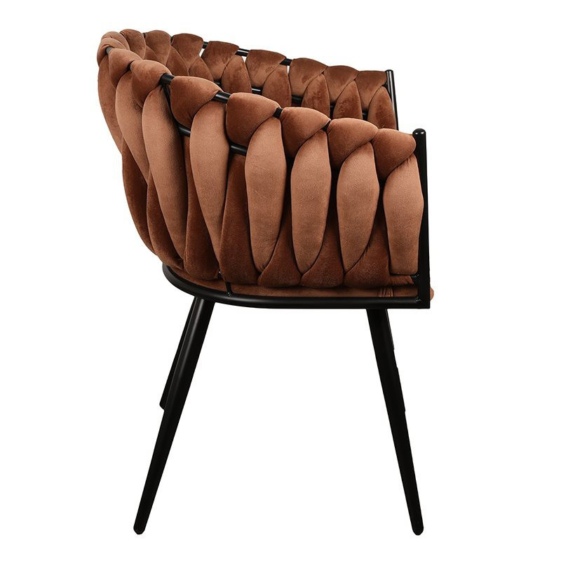 Chaise "wave" brown