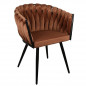 Chaise "wave" brown