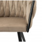 Chaise "wave sand" beige