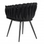 Chaise "wave" noir