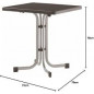 "Sieger" Table argent/anthracite  70x70 cm