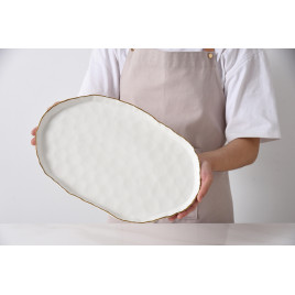 plat ovale en porcelaine "portofino"Medium