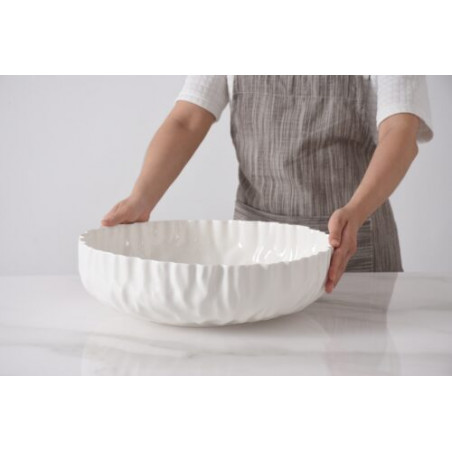 Saladier XL en porcelaine "Mascali Bianca"