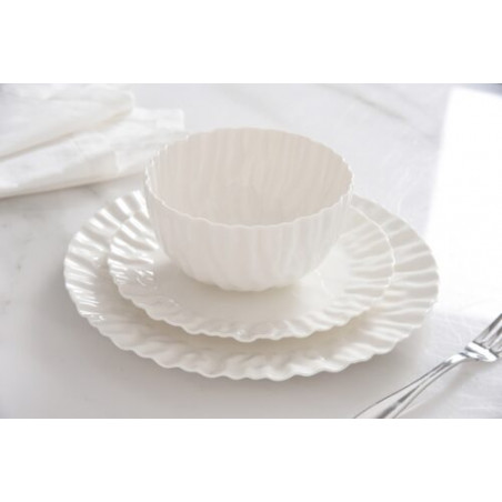 Lot 2 assiettes en porcelaine "Mascali Bianca"