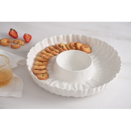 Plat en porcelaine "Mascali Bianca"
