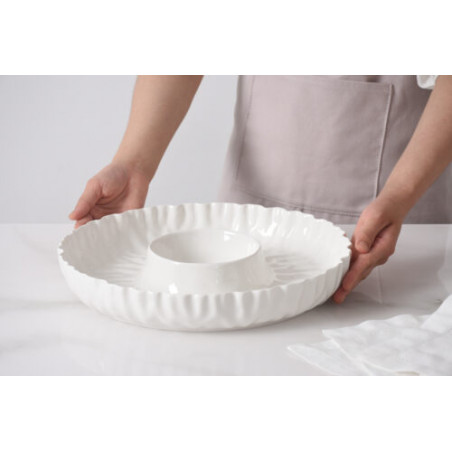 Plat en porcelaine "Mascali Bianca"