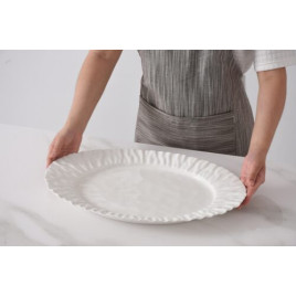 Plat ovale en porcelaine "Mascali Bianca"