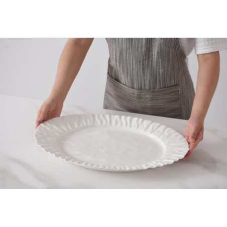 Plat ovale en porcelaine "Mascali Bianca"
