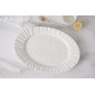 Plat ovale en porcelaine "Mascali Bianca"
