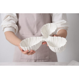 plat trio en porcelaine "Mascali Bianca"