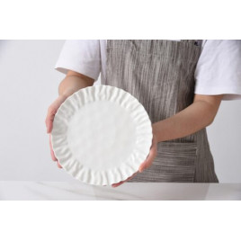Lot 2 assiettes à dessert en porcelaine "Mascali Bianca"
