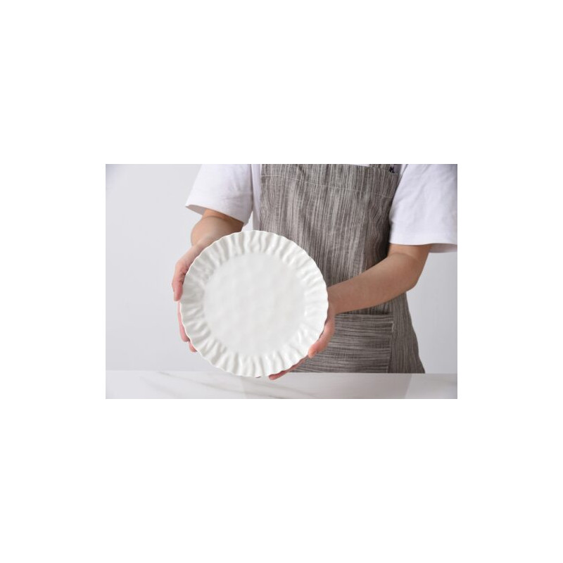 Lot 2 assiettes à dessert en porcelaine "Mascali Bianca"