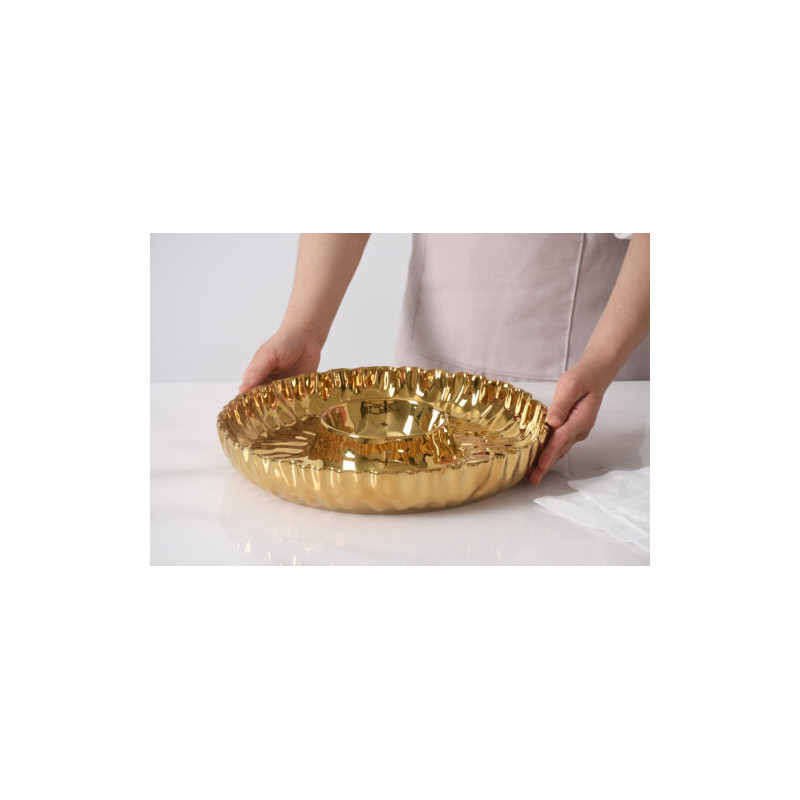 Plat apéro en porcelaine "Mascali D'oro"