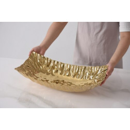 Plat rectangulaire en porcelaine XL "Mascali D'or"