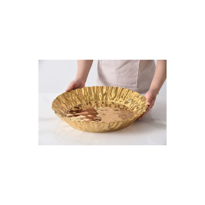 Plat rond en porcelaine "Mascali D'Oro"