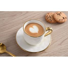 Lot de 2 tasses à café en porcelaine "Golden Salerno"