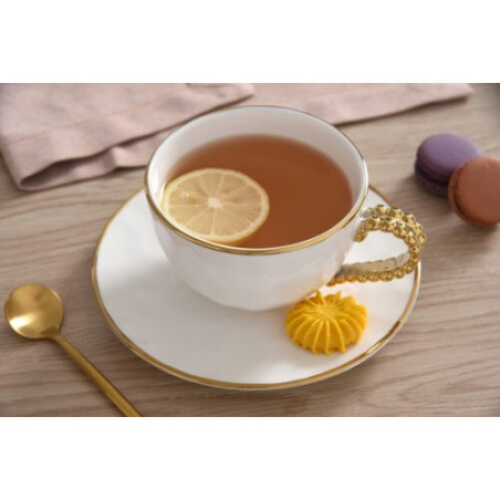 Lot de 2 tasses à thé en porcelaine "Golden Salerno"