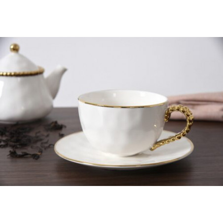 Lot de 2 tasses à thé en porcelaine "Golden Salerno"