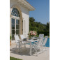 "Nardi"  Salon  blanc (1 table, 4 fauteuils)