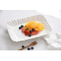 "Pampa Bay" Plat rectangulaire "Deep" S en porcelaine  "Mascali Bianca"