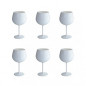 Lot 6 Verres blanc