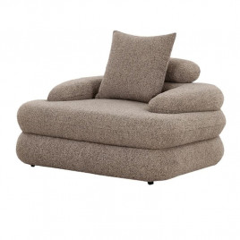 Fauteuil Lounge "Cairo" Bouclé Sable