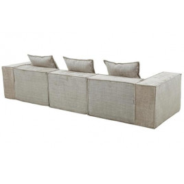 Sofa "Boneless Nomad" 3 places+Ottoman Cream