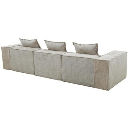 Sofa "Boneless Nomad" 3 places+Ottoman Cream