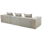 Sofa "Boneless Nomad" 3 places+Ottoman Cream