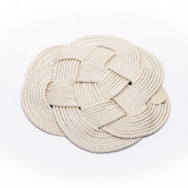 "Marricreo" Napperon beige rond