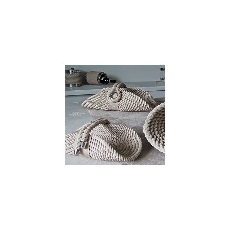 " Giovanna Locatelli" Panier avec hanse GM Blanc
