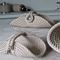 " Giovanna Locatelli" Panier avec hanse GM Blanc