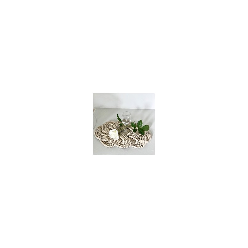 "Giovanna Locatelli" Napperon 62x37cm Blanc