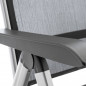 "Kettler" Fauteuil "Basic plus" Anthracite/silver Frais de port compris