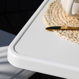 "Cola" Table blanche pliante 68x68cm