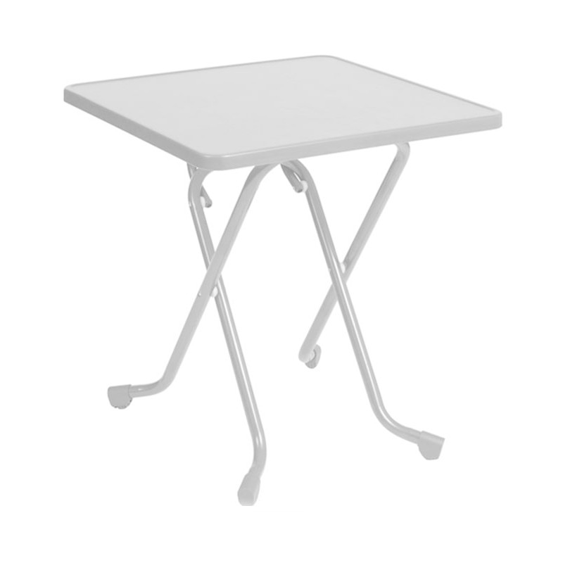 "Cola" Table blanche pliante 68x68cm