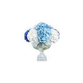 "Côte Noire" Bouquet "hortensia" bleu/blanc GM