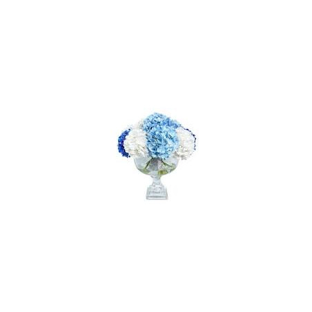 "Côte Noire" Bouquet "hortensia" bleu/blanc GM