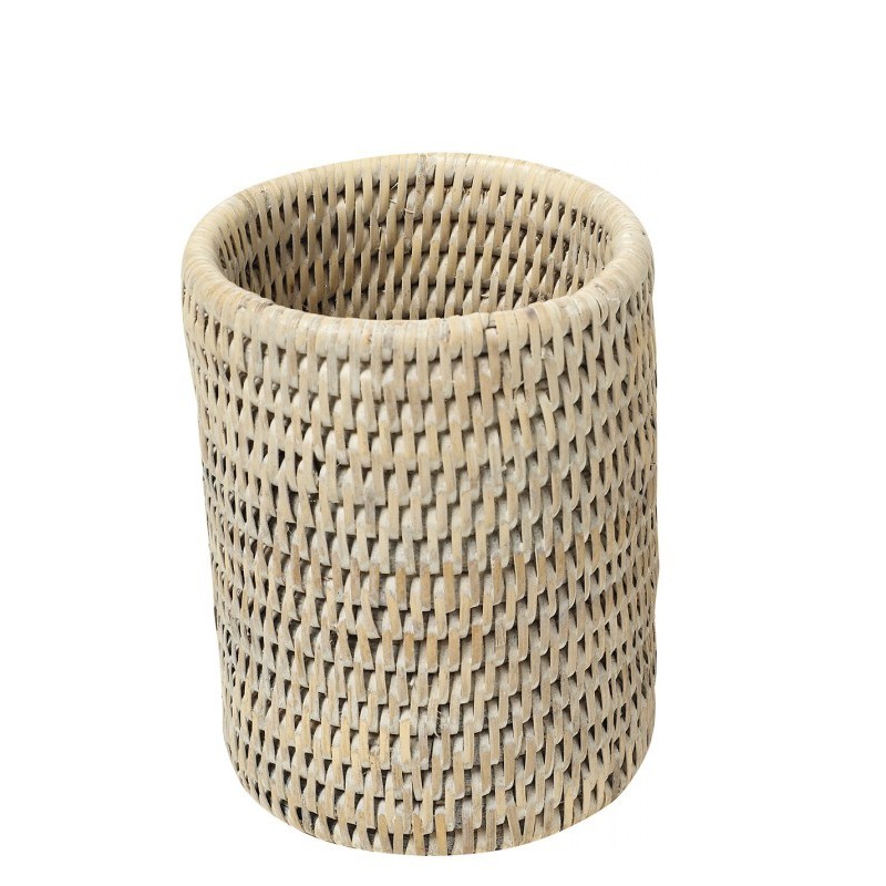 "Pagan" Pot cylindrique "Odée" blanc cérusé