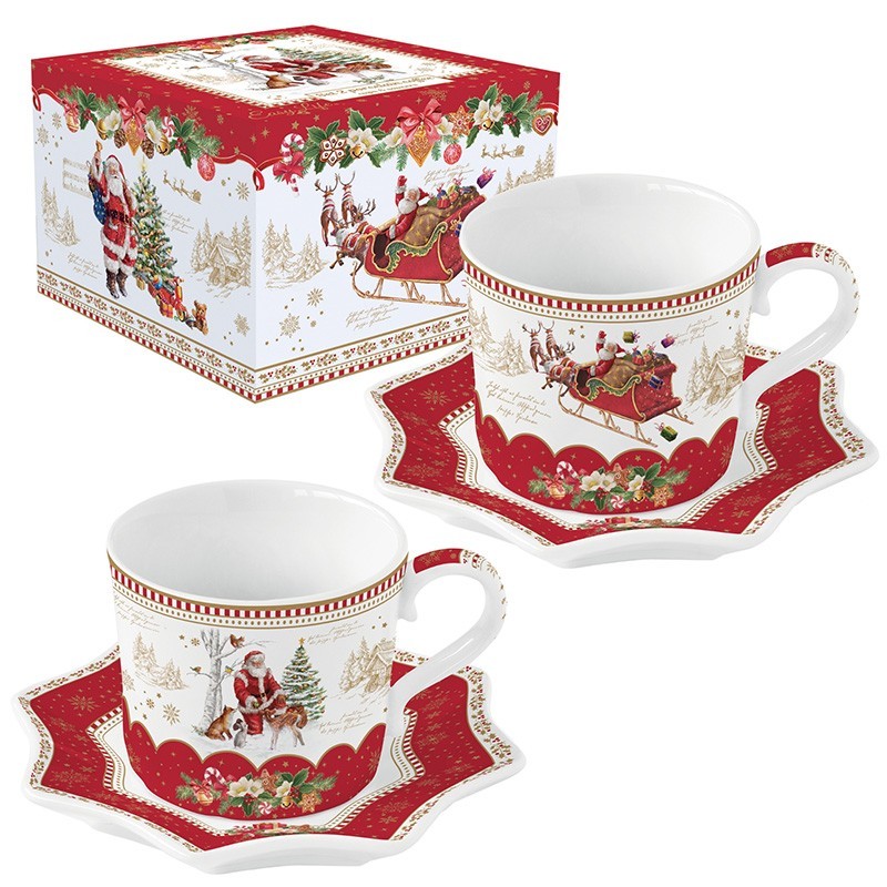 "Easy life" Coffret 2 tasses à café "Christmas Memories"